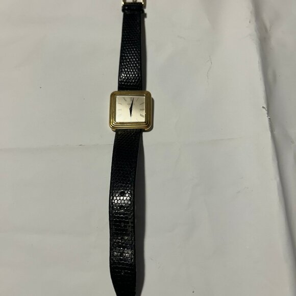 Womens Gucci Brown Gold-Plated Square Case 14 GG Buckle Leather Band Wristwatch - Picture 4 of 16